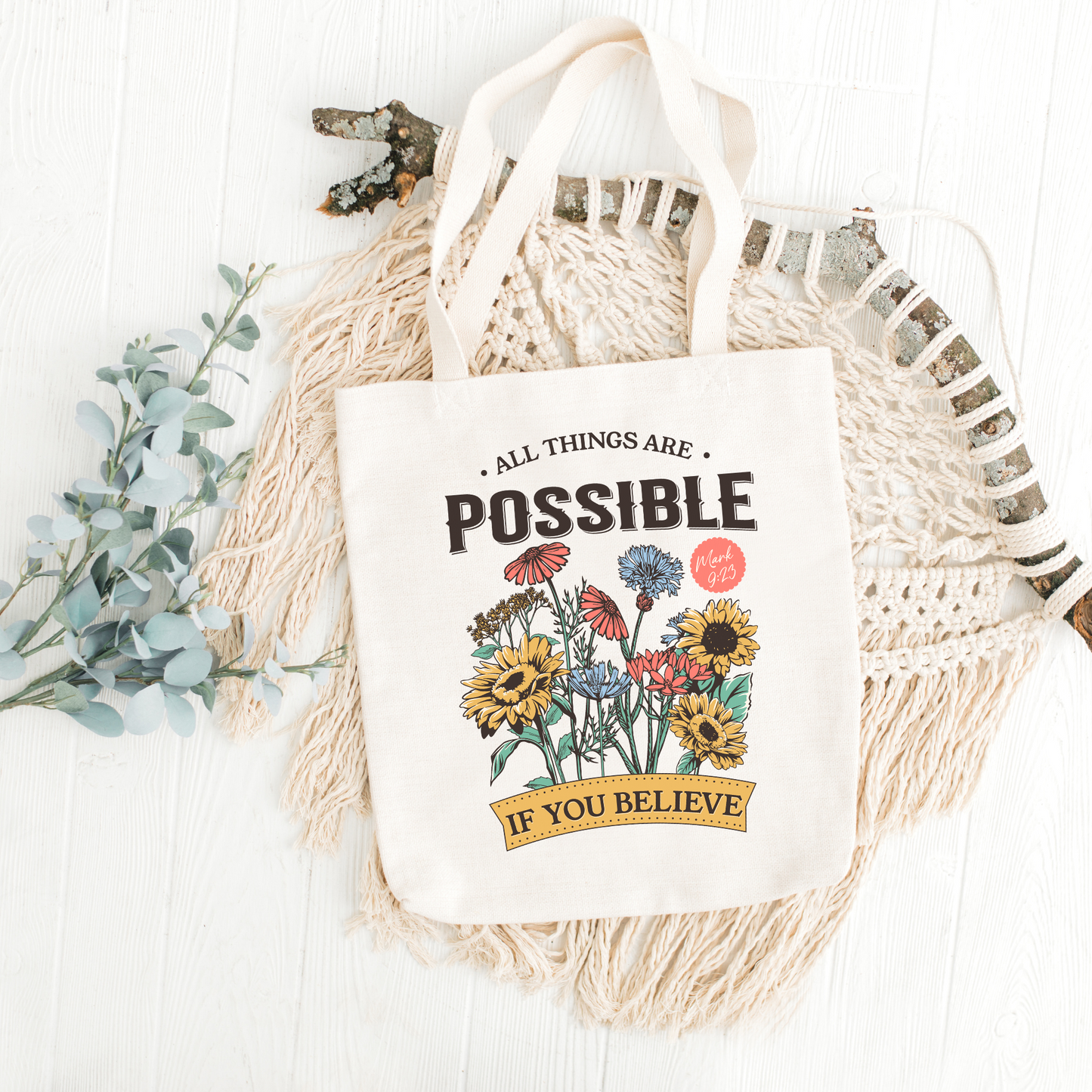 Bible Tote Bag All Things Are Possible