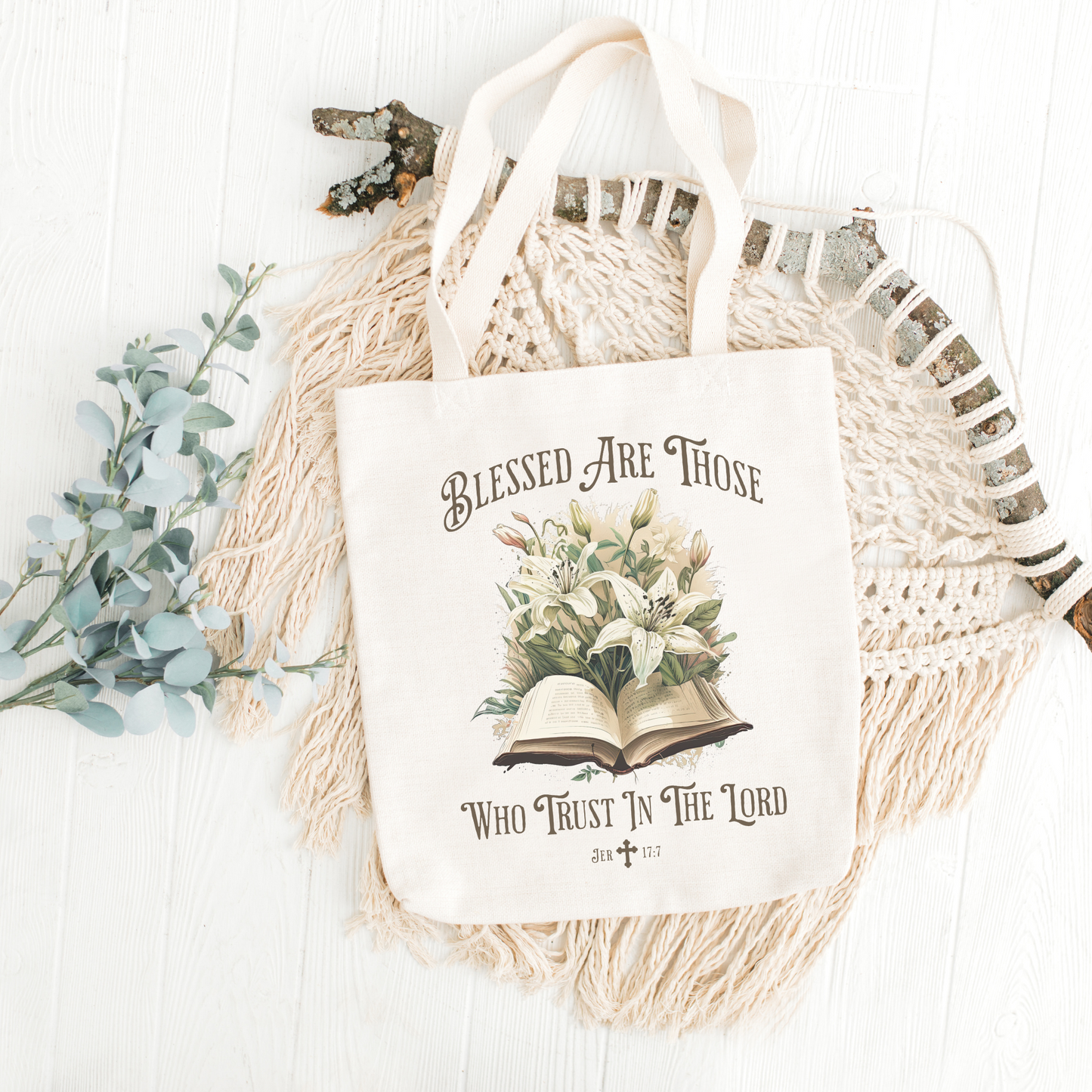 Bible Tote Bag, Blessed Are Those