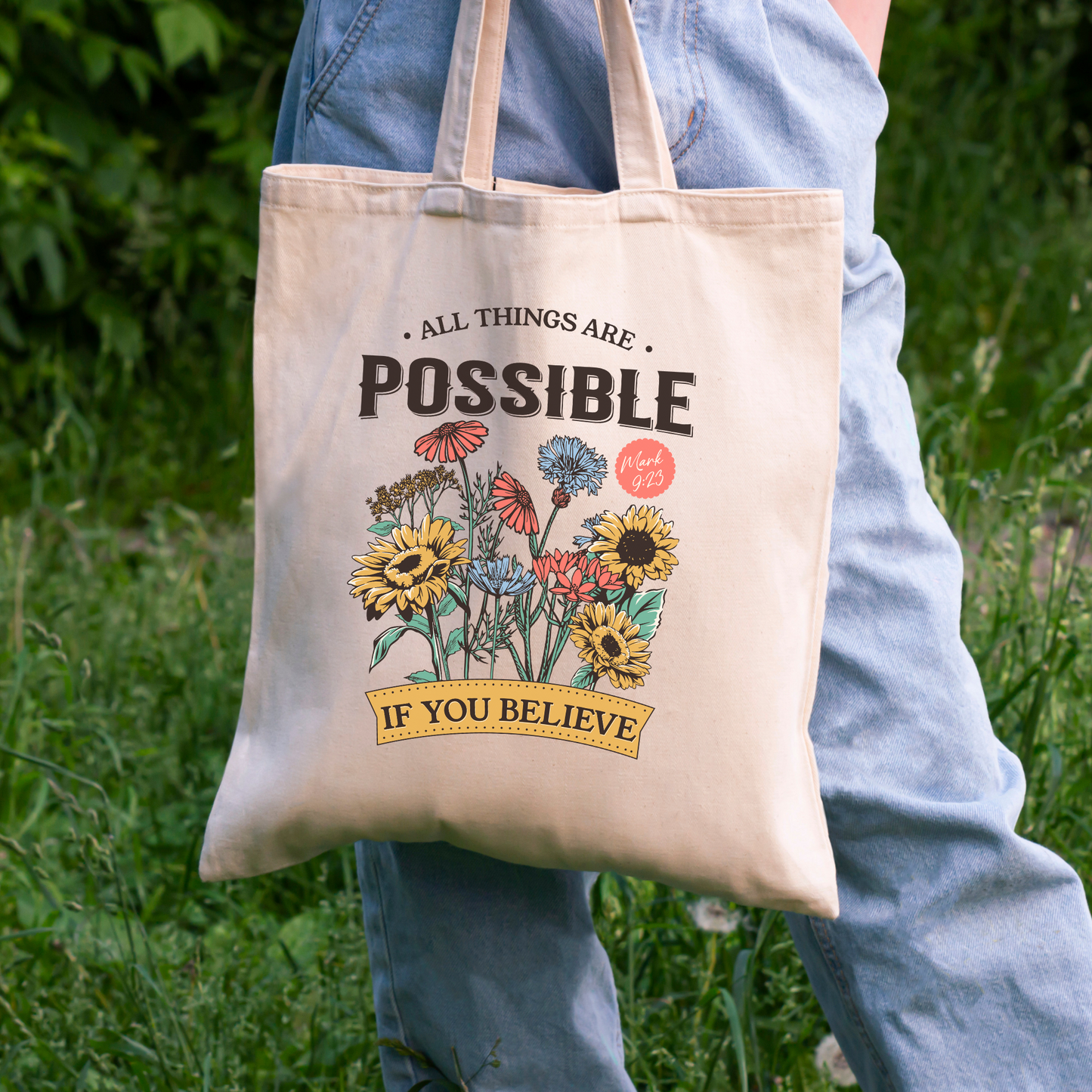 Bible Tote Bag All Things Are Possible