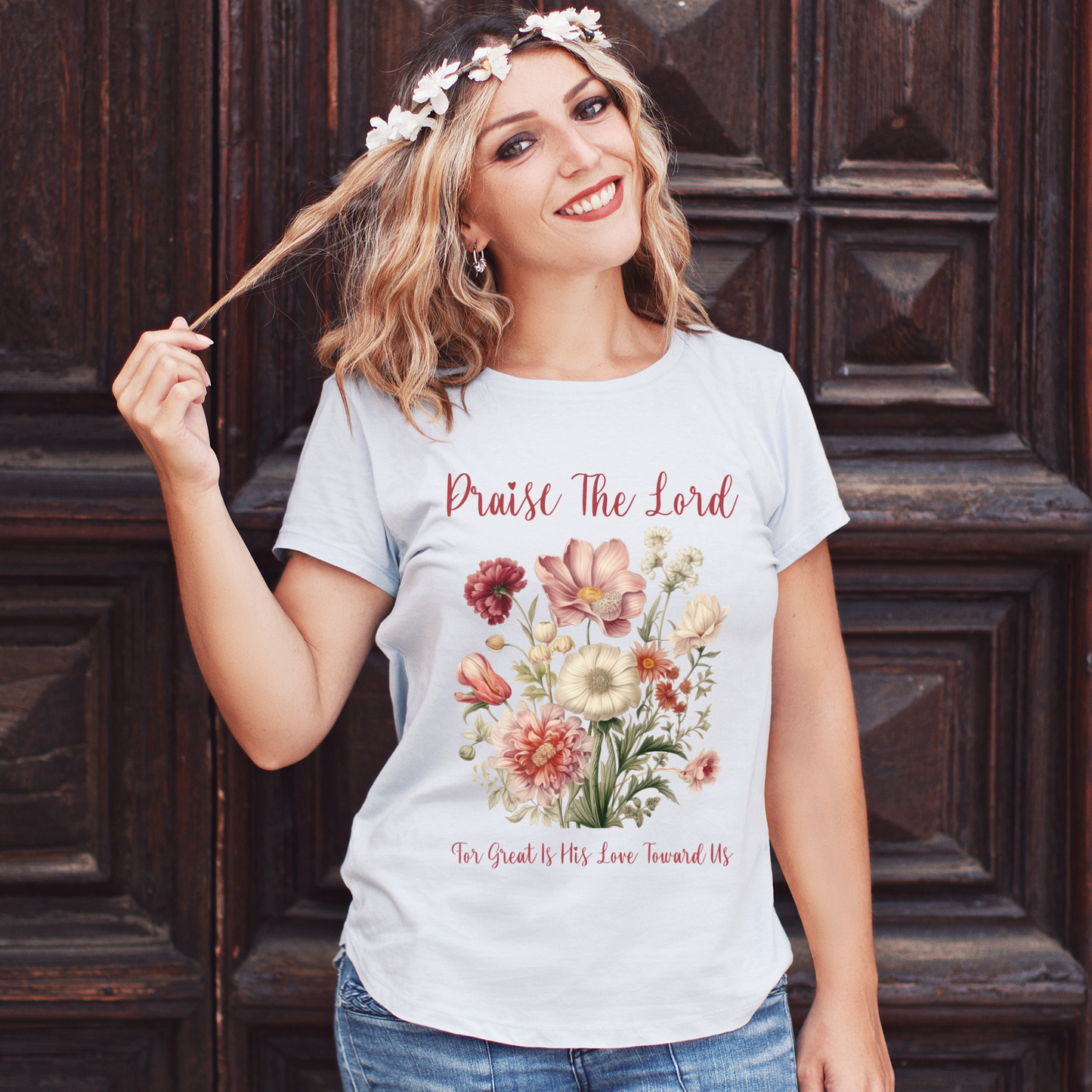 Floral Womens Christian T Shirt, Womens Bible Verse Shirt