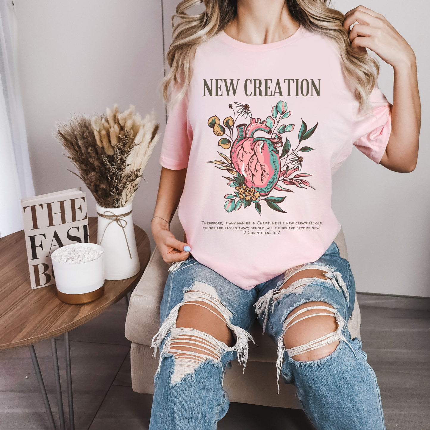 Women's Trendy Christian Tee, Bible Verse Shirt, Boho Christian Tee, Cute Christian Shirt