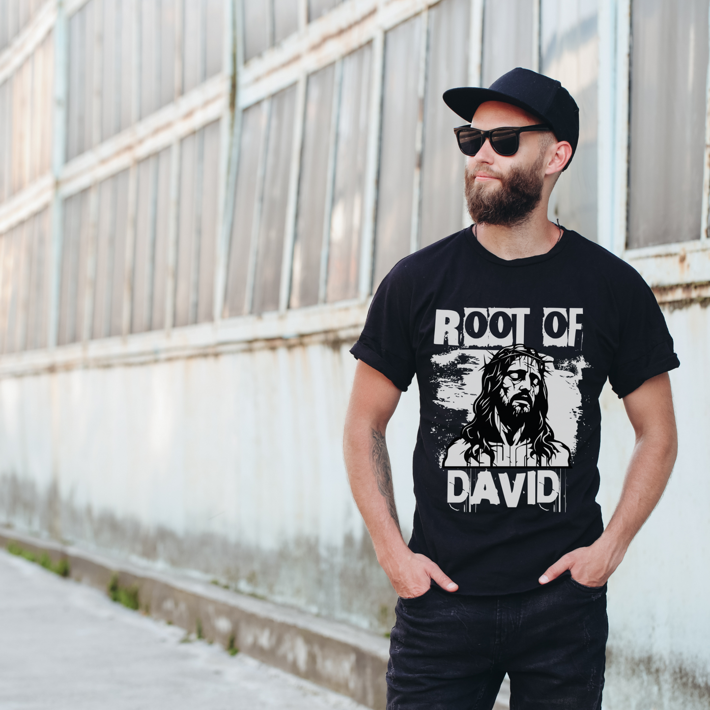 Christian Streetwear, Men's Christian Graphic Tee, Root Of David Shirt