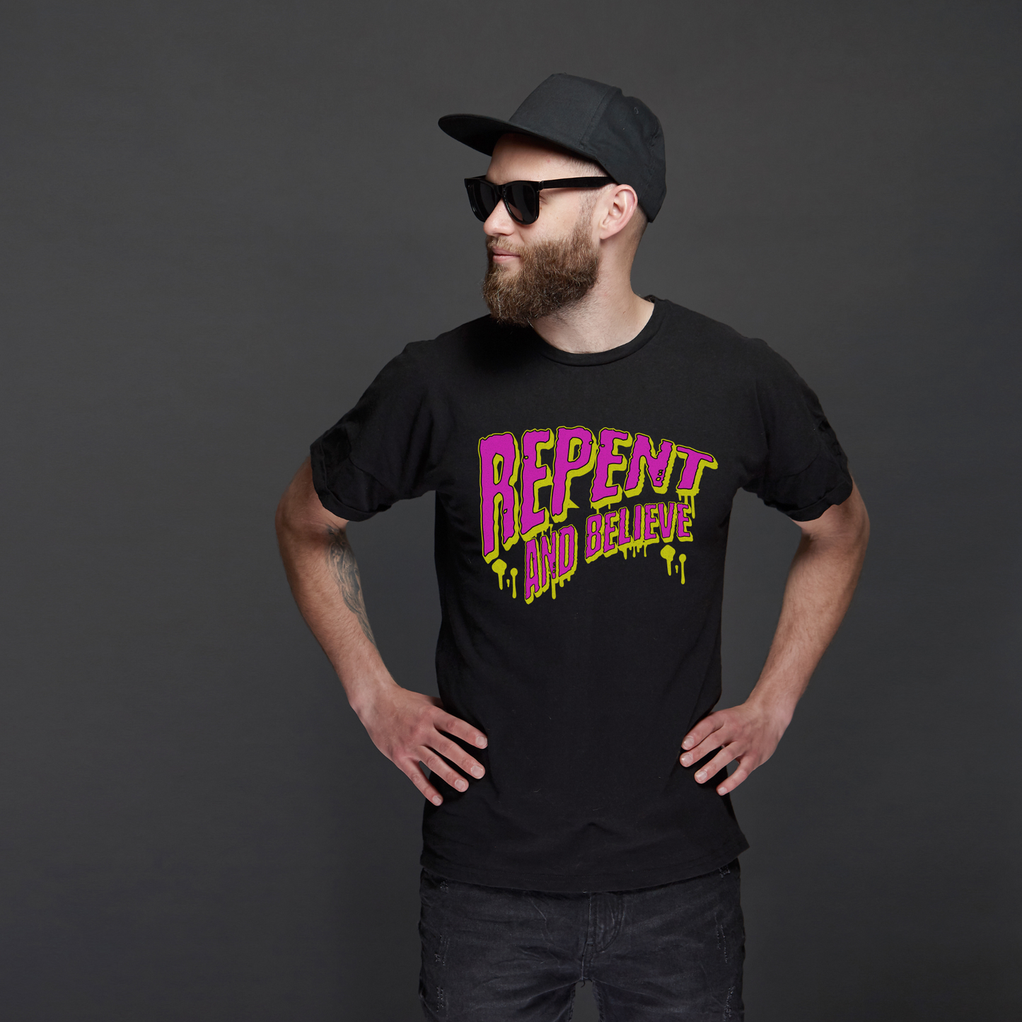 Christian Streetwear, Repent and Believe Christian Graphic Tee