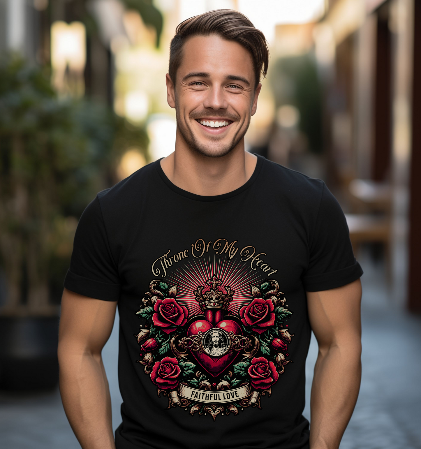 Christian Streetwear, Christian Graphic Tee, Throne Of My Heart, Jesus T-Shirt Design