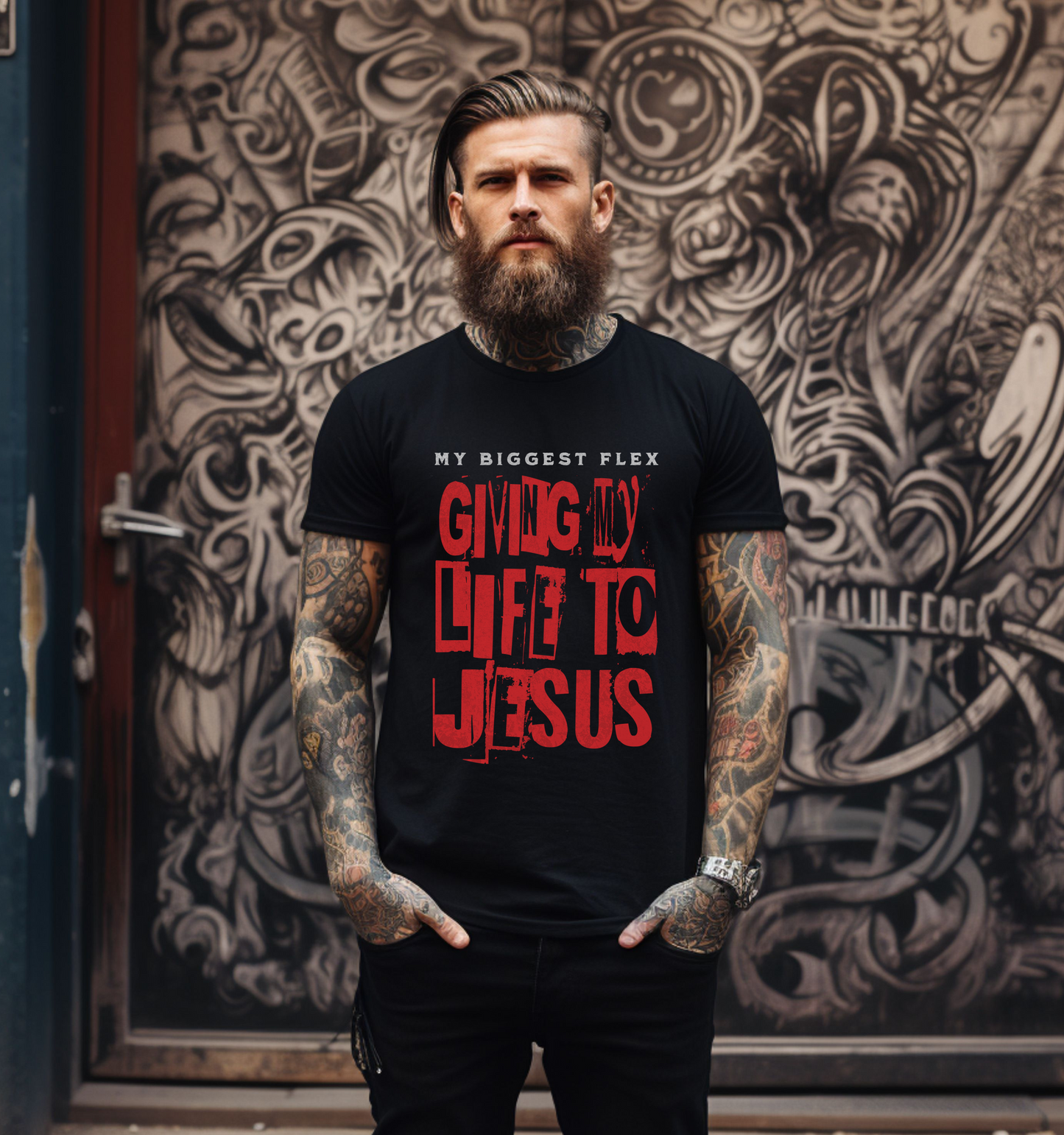 Unisex Christian Streetwear Graphic T-Shirt, Adult Unisex Shirt, Faith Based Apparel, Christian Crewneck, Jesus Shirt