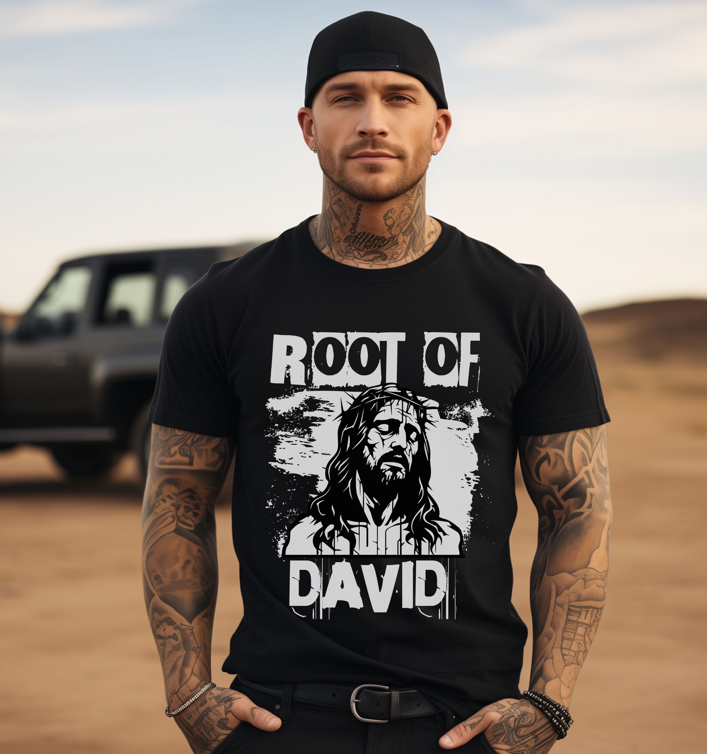 Christian Streetwear, Men's Christian Graphic Tee, Root Of David Shirt