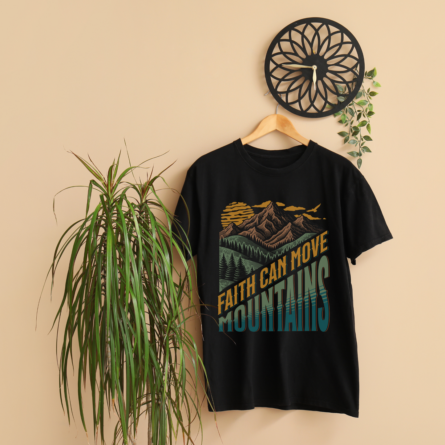 Unisex Faith Can Move Mountains T-Shirt, Christian Tee