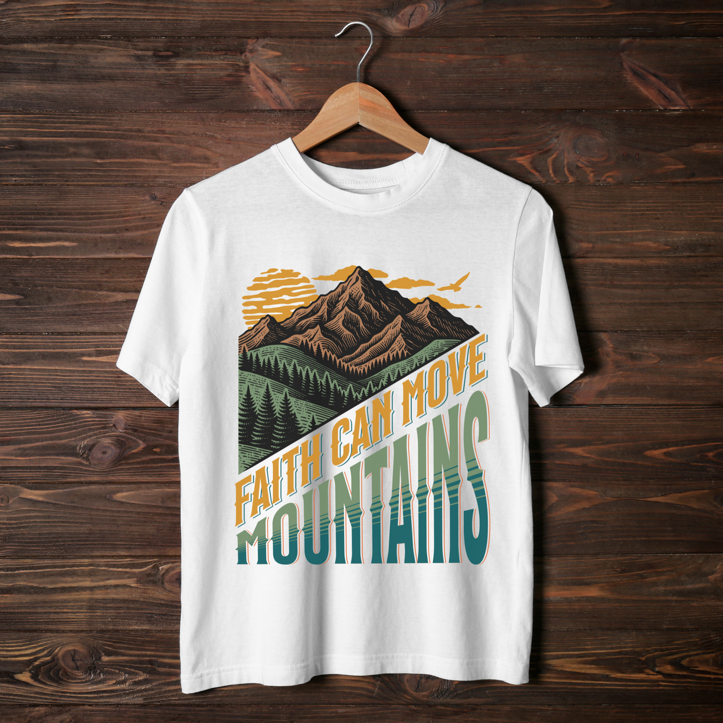 Unisex Faith Can Move Mountains T-Shirt, Christian Tee