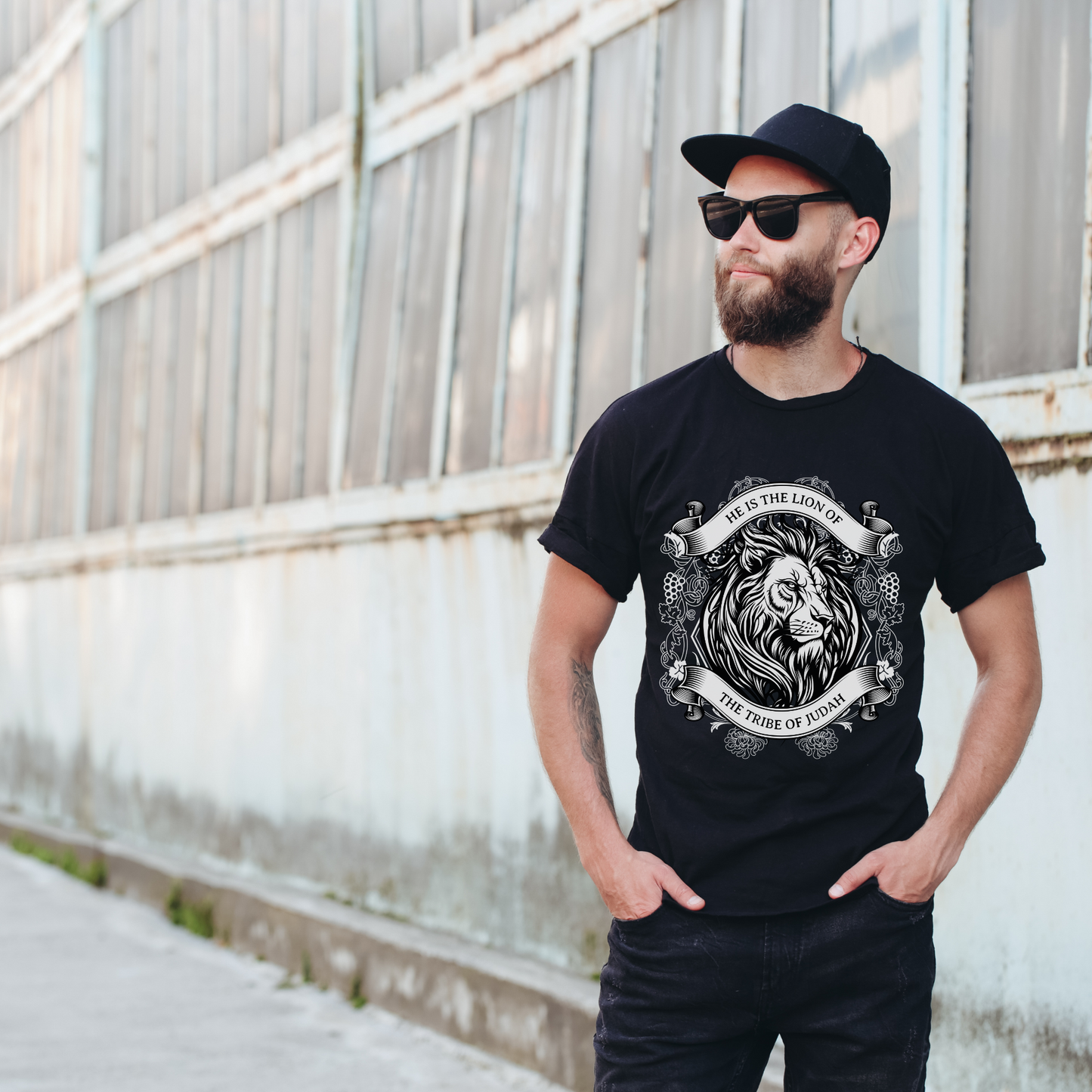 Men's Christian Streetwear Lion Of Judah T-Shirt