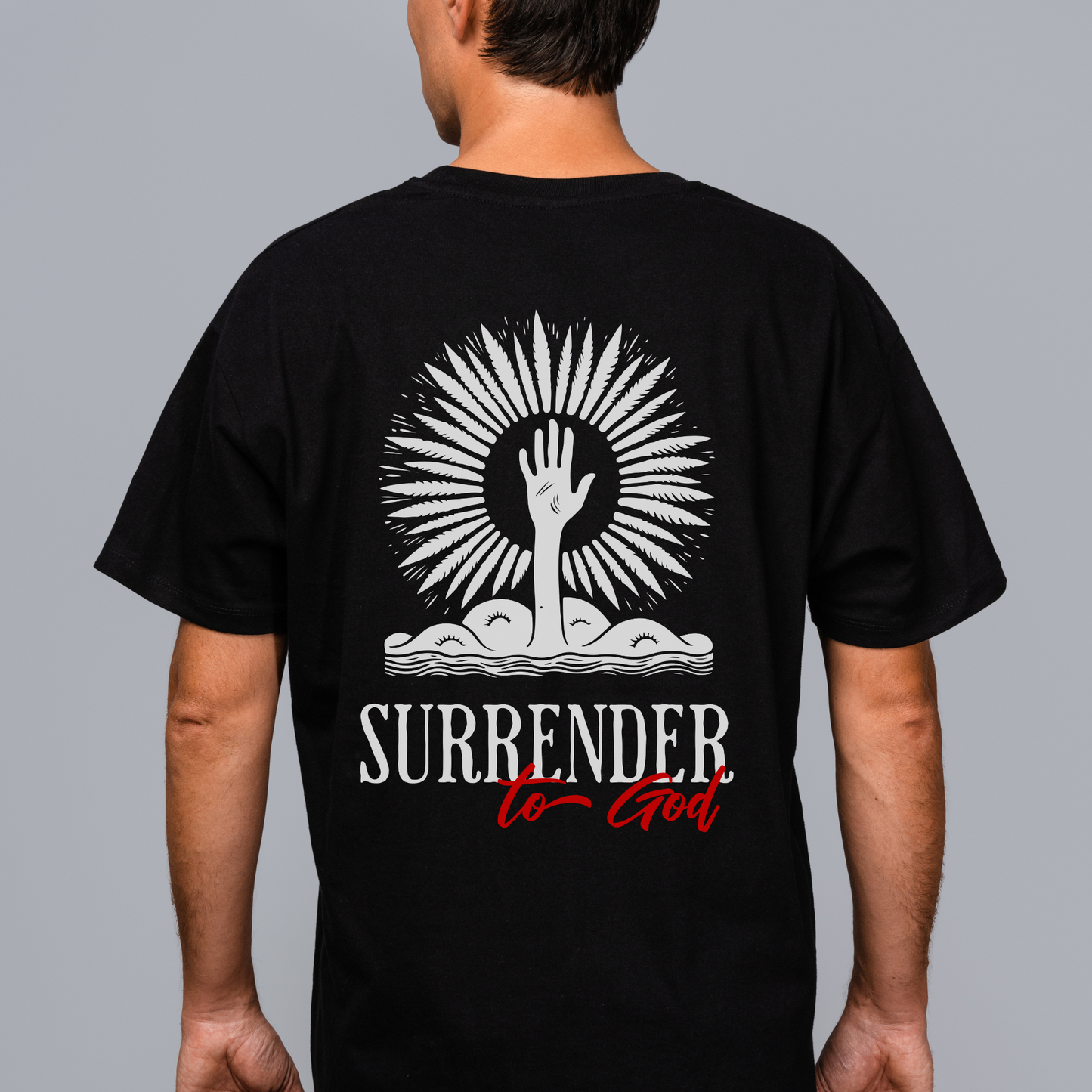 Unisex Christian Graphic Tee, Christian Streetwear, Surrendered To God, Modern Christian Apparel