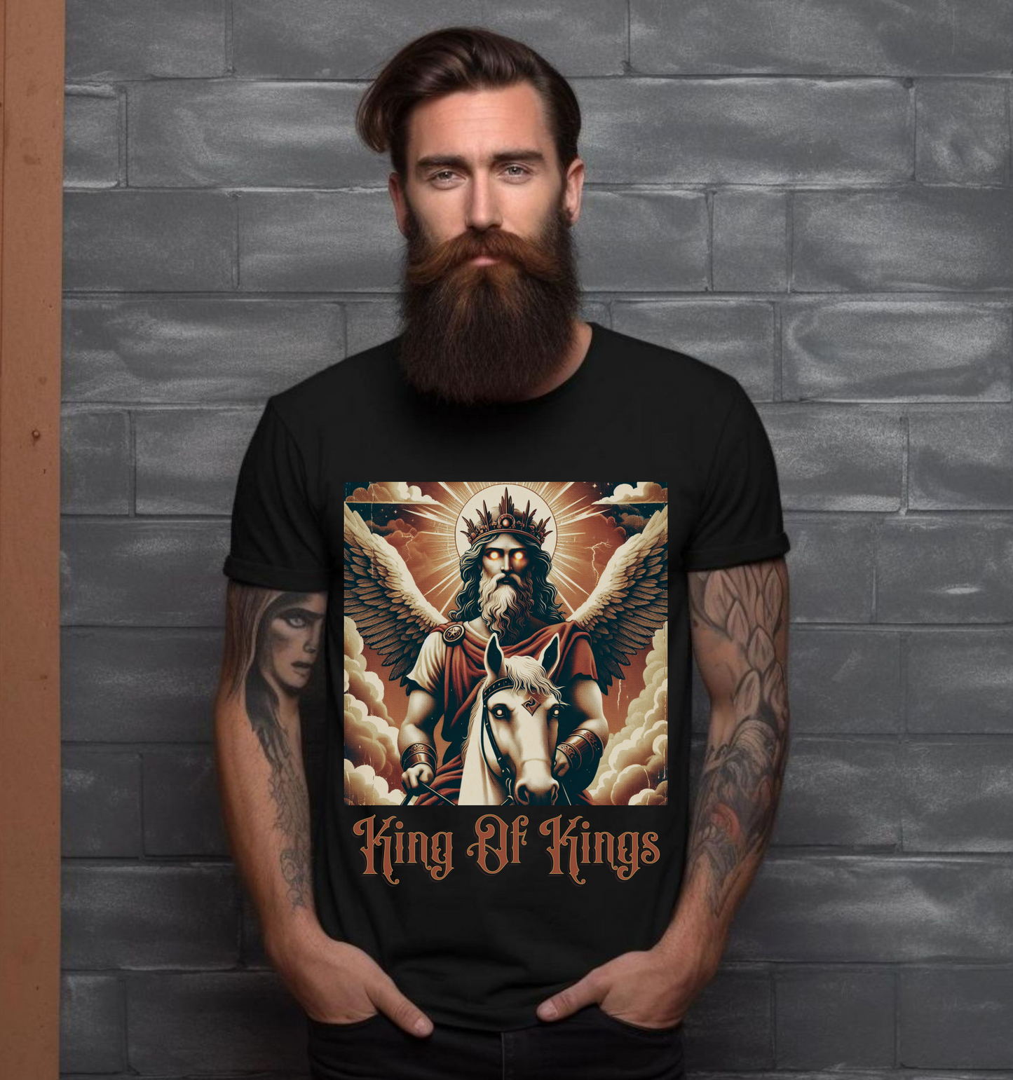 King of Kings Shirt, Men's Christian Graphic Tee, Christian Clothes, Modern Christian Apparel